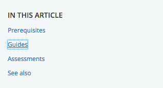 Screenshot einer Liste von Links im Firefox-Browser. Die Liste enthält 4 Elemente. Das zweite Listenelement ist fokussiert und wird mit einer blauen gepunkteten Umrandung hervorgehoben, wenn es per Tabulator fokussiert wird.