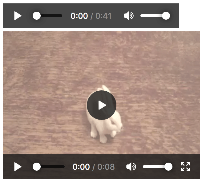 Screenshot von Videosteuerungen in Firefox