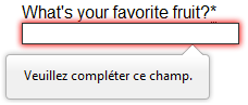 Beispiel für eine Fehlermeldung mit Firefox auf Französisch auf einer englischen Seite