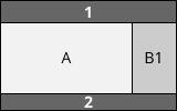 Beispiel eines einfachen 2-Spalten-Layouts: Ein Seiteninhalt in der rechten Spalte und der Hauptinhalt in der linken Spalte.